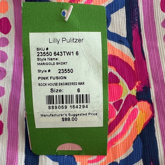 Lilly Pulitzer Pink and Orange Mini Skort - Picture 2 of 8